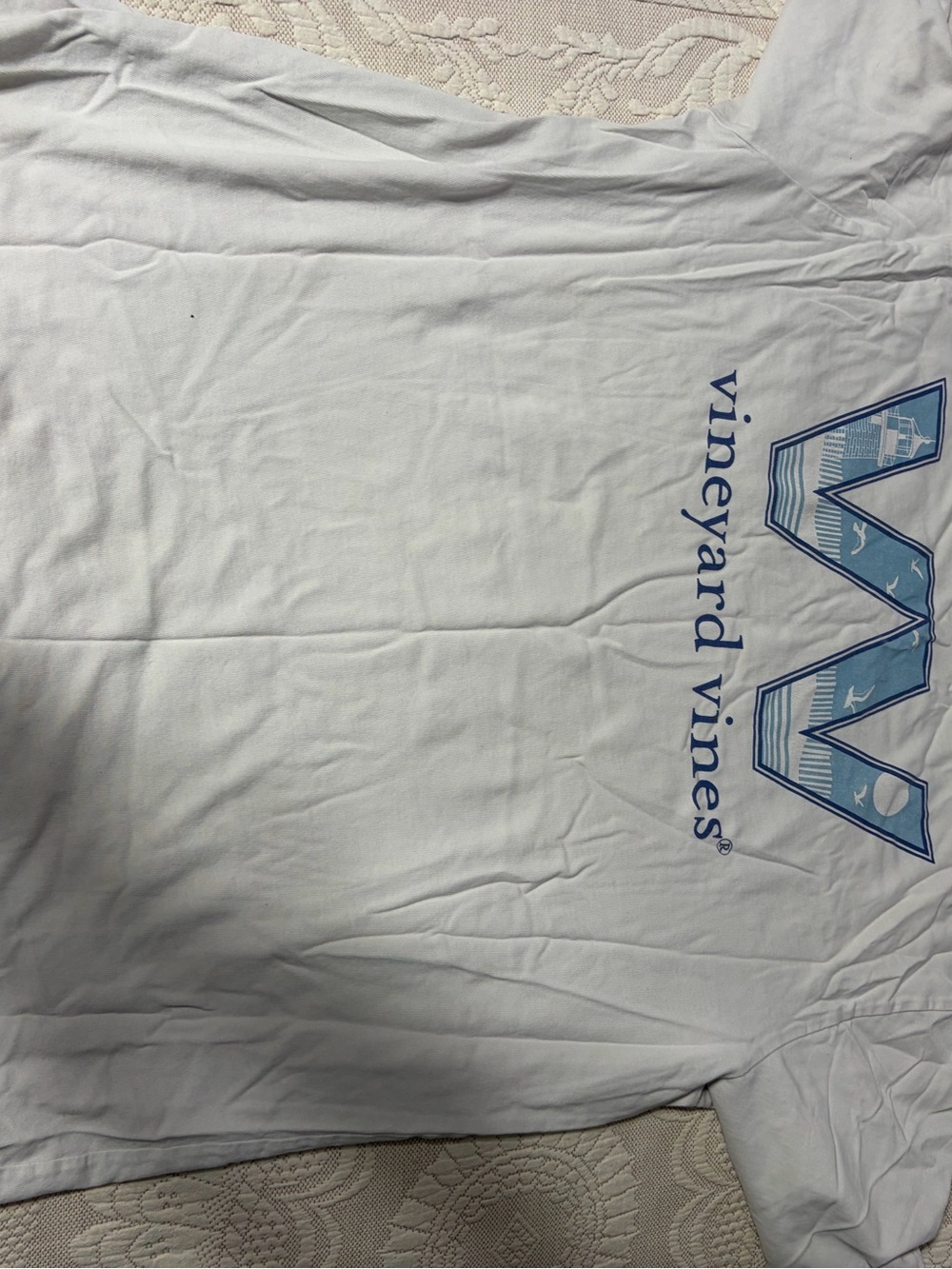 Vineyard Vines Men's White Pocket T-Shirt Medium unisex coastal casual comfy